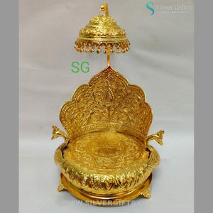 Antique German Silver Gold Simhasana | Silver Giftry | SGT20K071