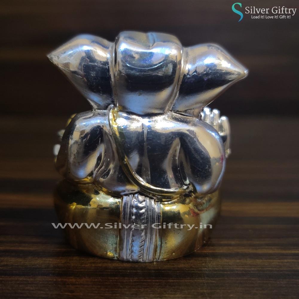 Baby Silver and Gold Coated Baby Ganesh | Silver Giftry | SGT20K090