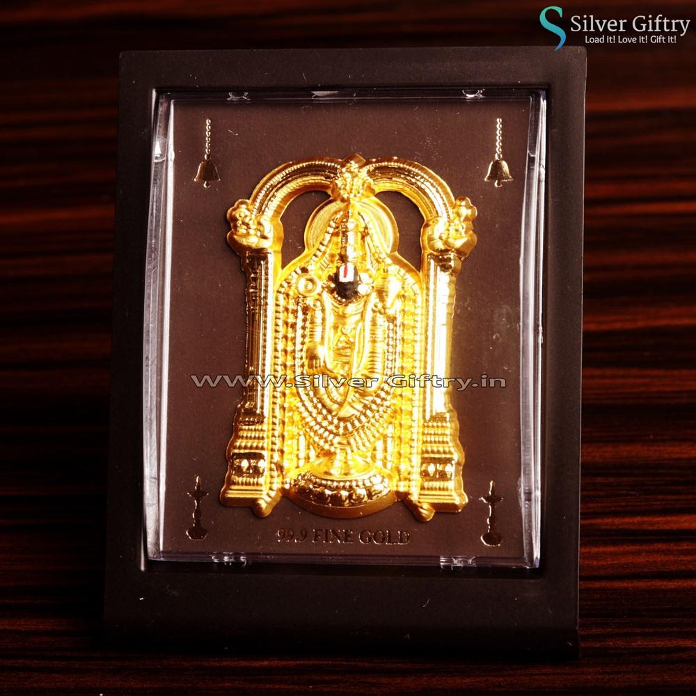 Balaji 4" Pure Silver Foli Frame 99.9 Gold Touch | Silver Giftry | SGT20K097