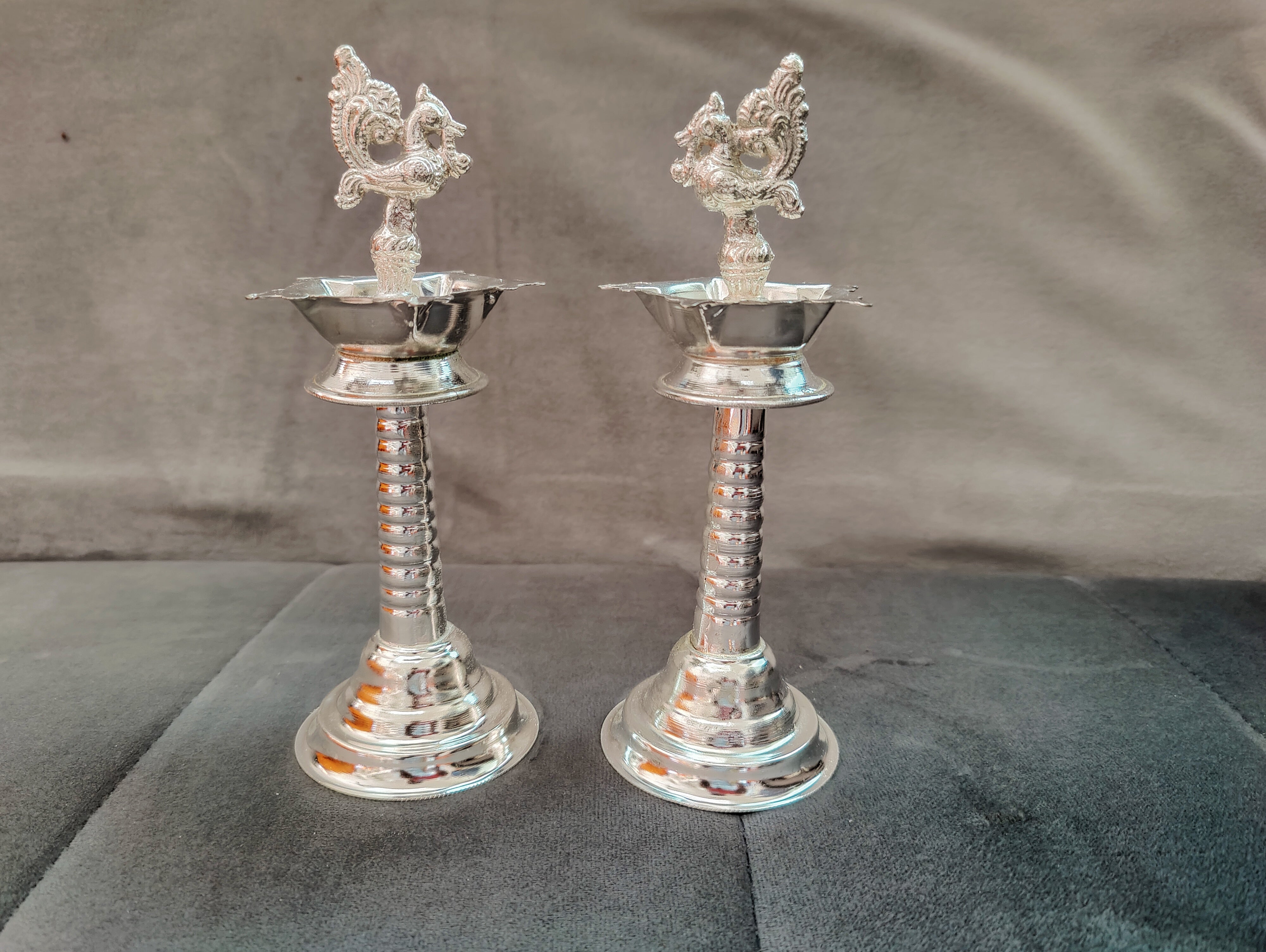 G.S tube peacock deepam 8"