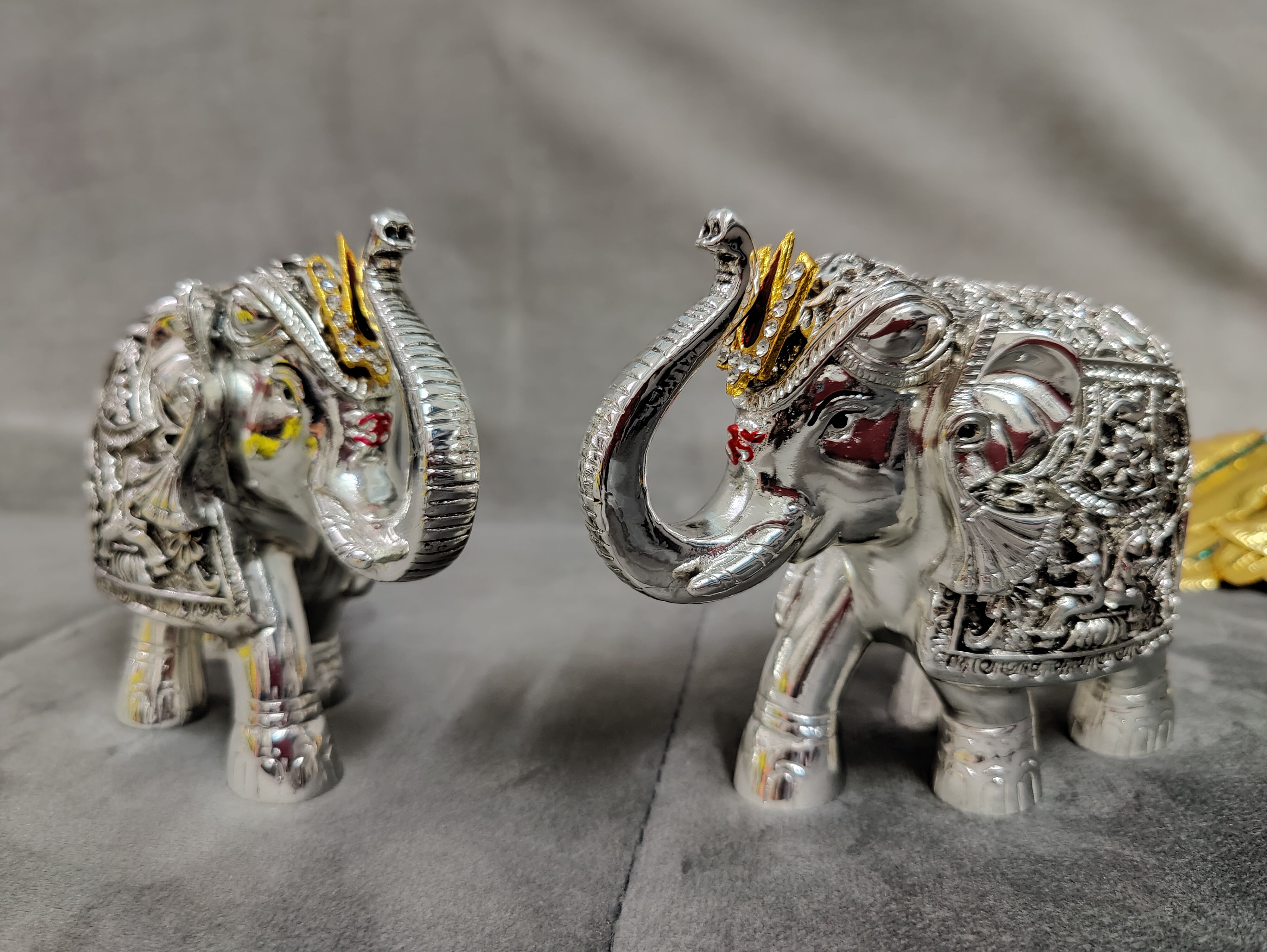 Balaji elephant antique finish 5" pair
