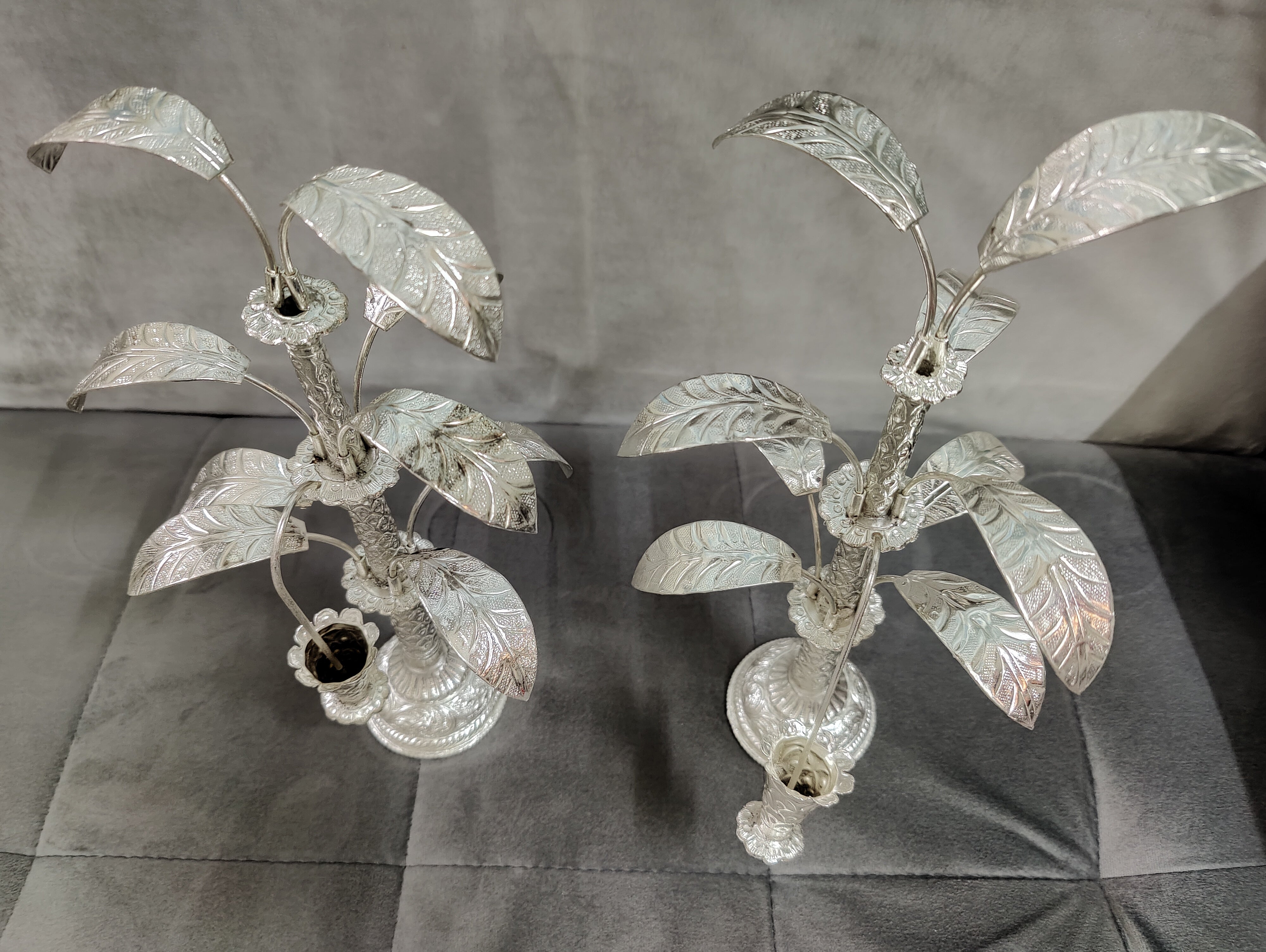 GS Imported Antique Silver Banana Tree 13"