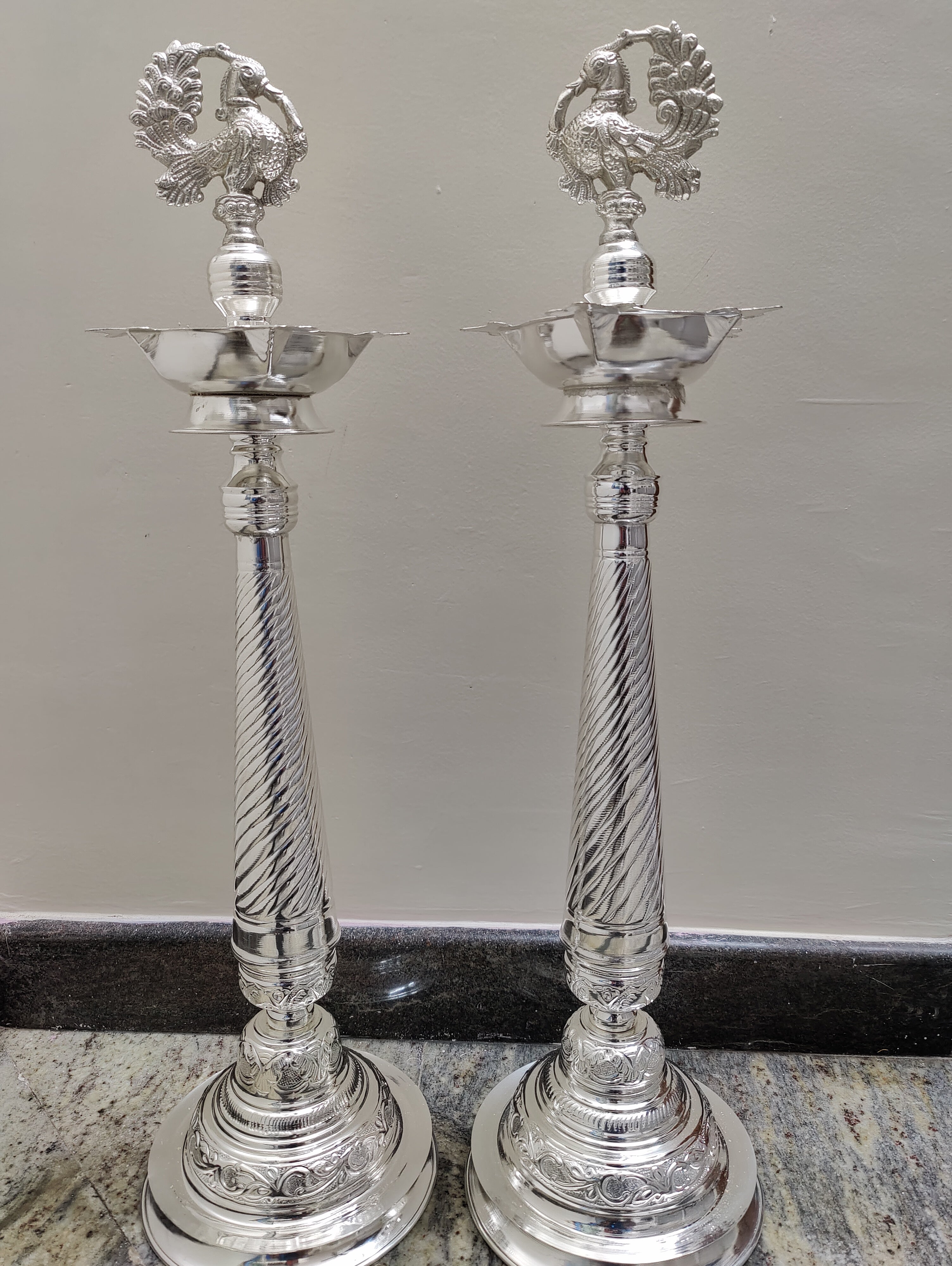 GS Peacock Jumbo Deepam 30"