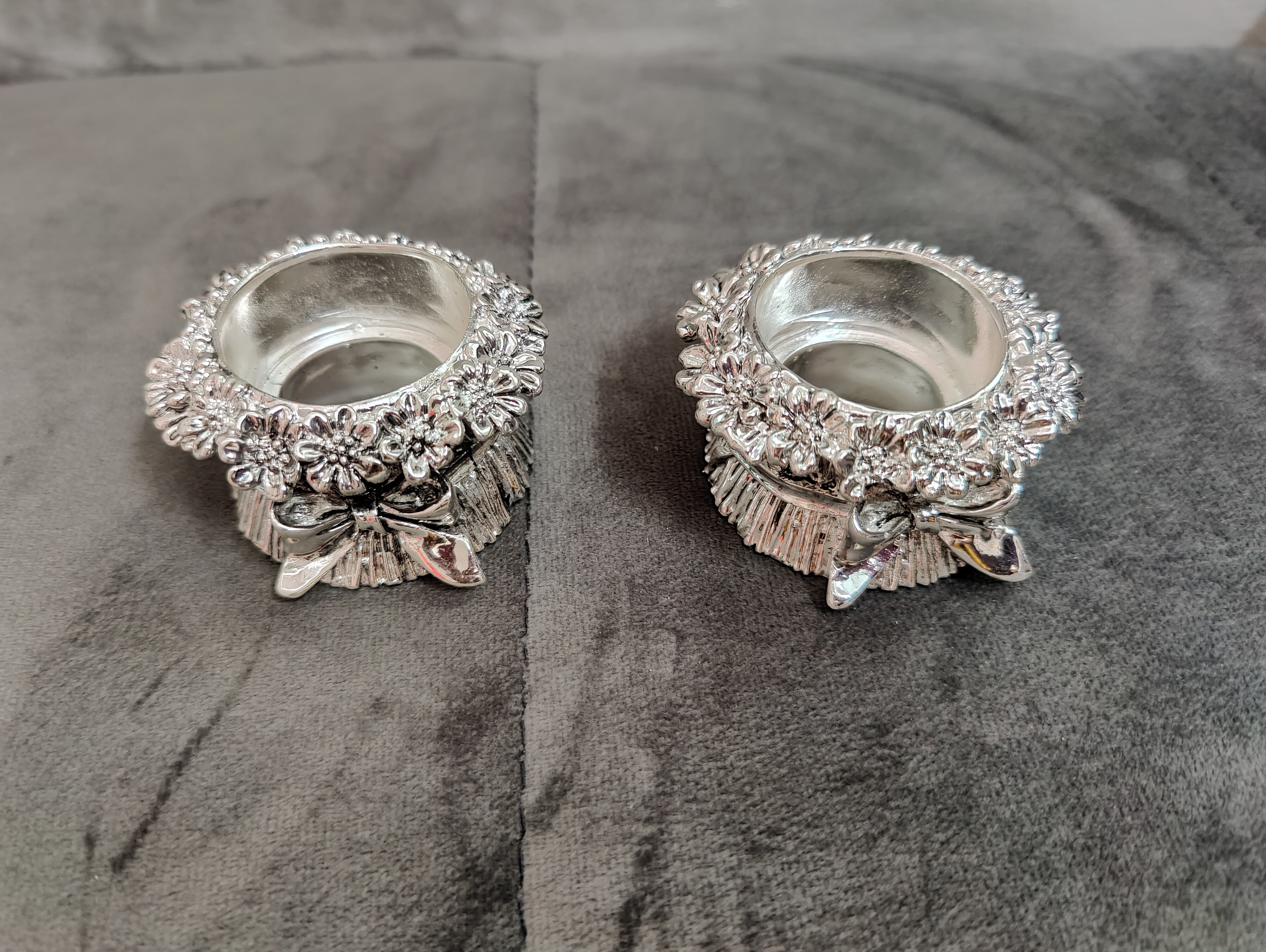 Imported Candle Stand Pure Silver Coated Set for 2