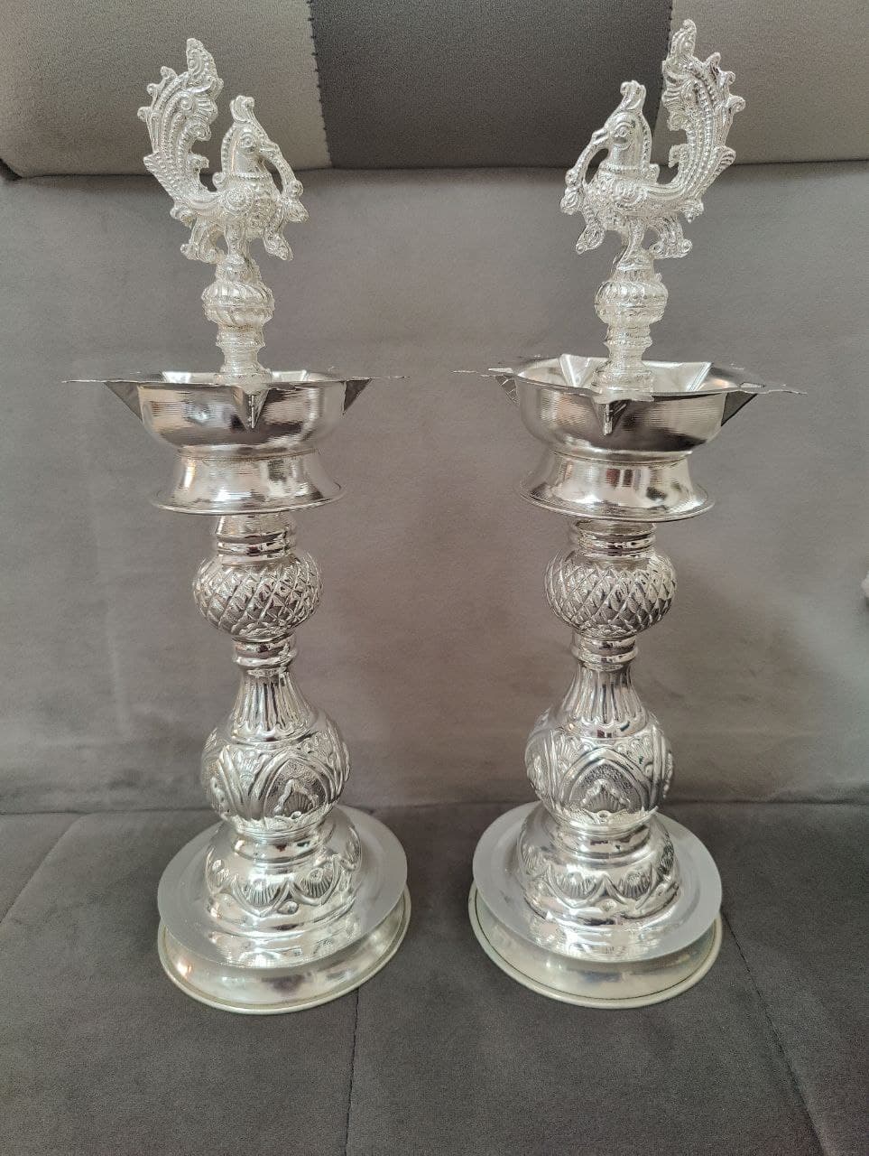 GS Peacock Fancy Deepam 15"
