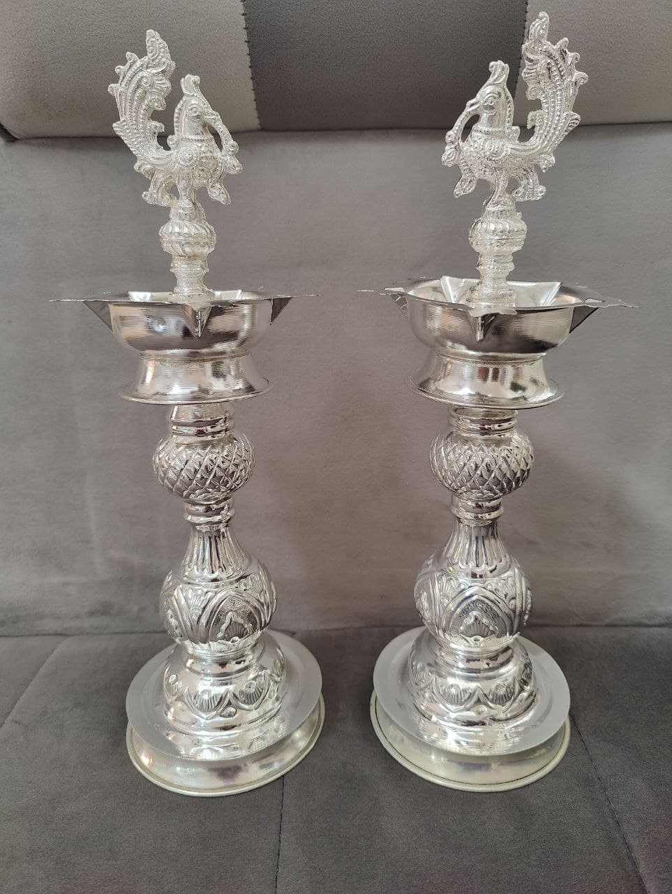 GS Peacock Fancy Deepam 15"