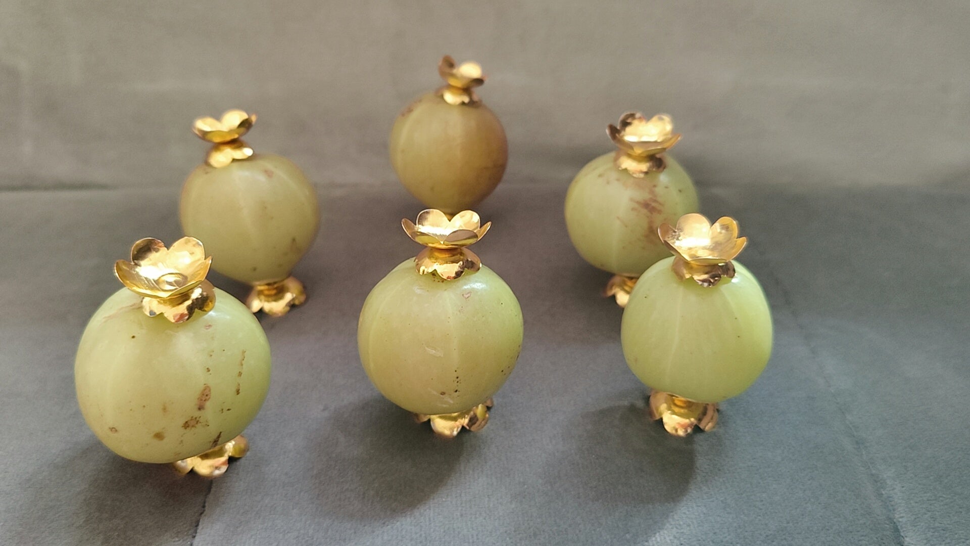 GS Lakshmi Amla Diya Gold (Set of 6 Pairs)