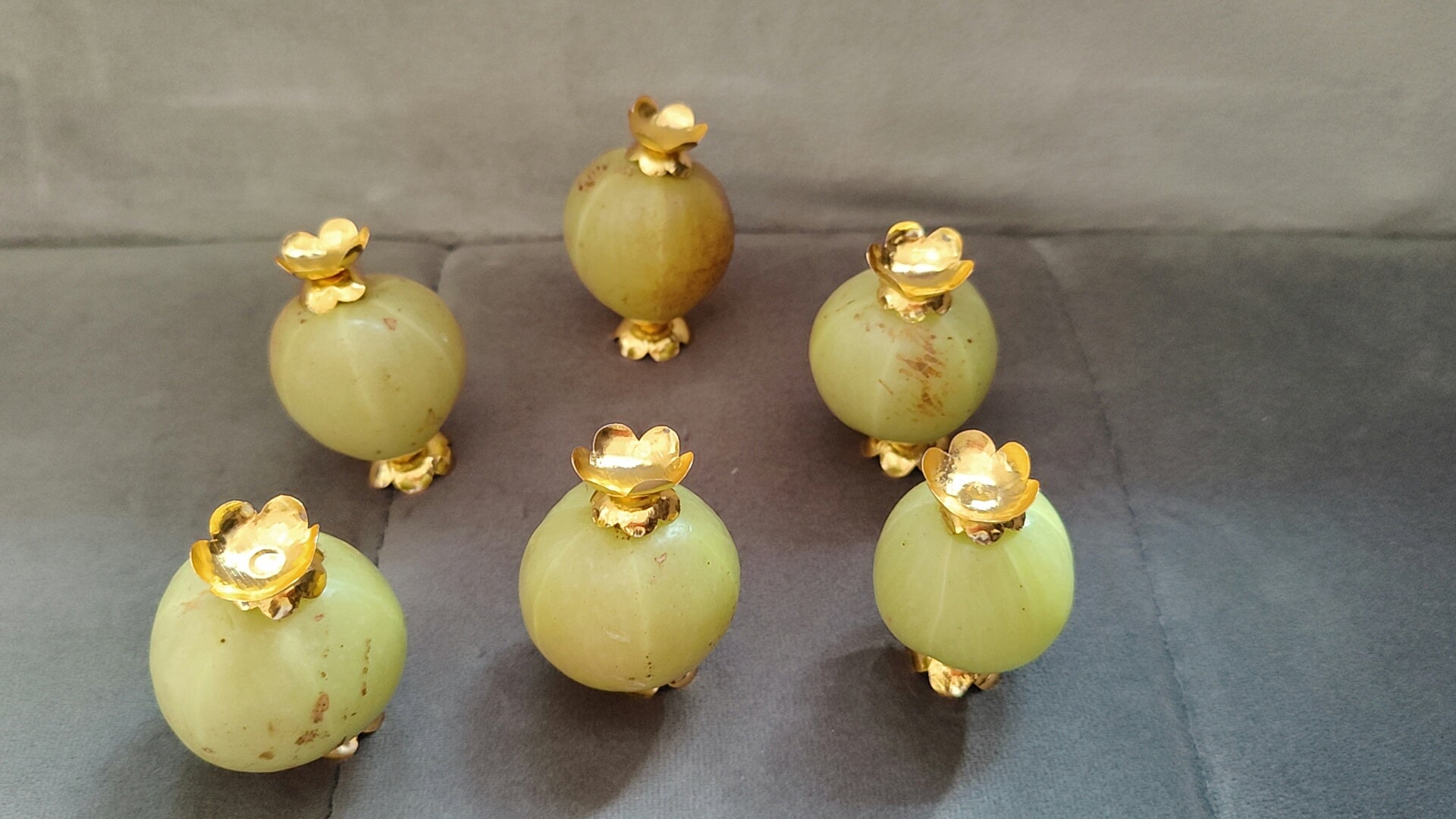 GS Lakshmi Amla Diya Gold (Set of 6 Pairs)