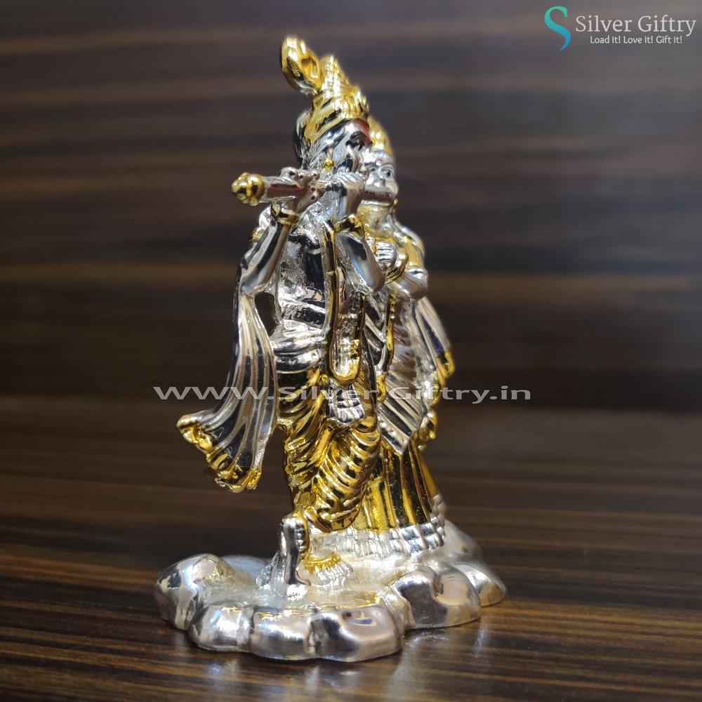 Beautiful Radhe Krishna Idol | Silver Giftry | SGT20K104