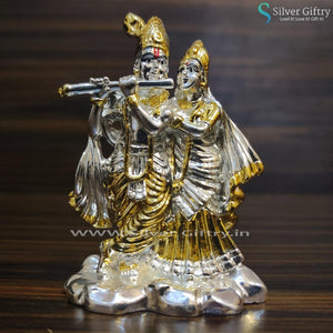 Beautiful Radhe Krishna Idol | Silver Giftry | SGT20K104