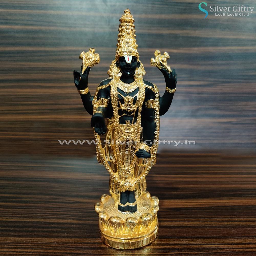 Black and Gold Coated Balaji 8.5" | Silver Giftry | SGT20K105