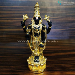Black and Gold Coated Balaji 8.5" | Silver Giftry | SGT20K105