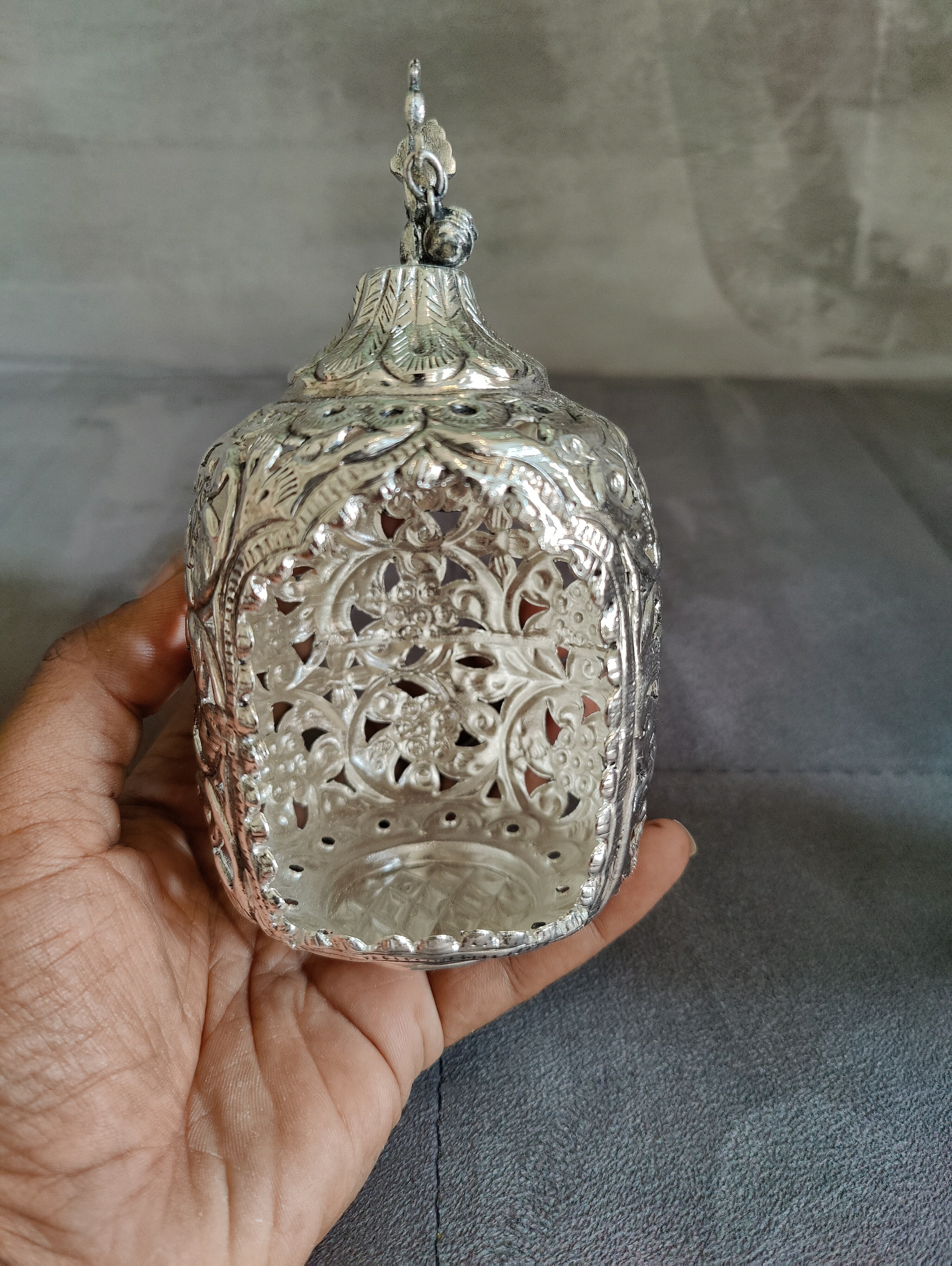 GS Antique Fancy Tealight Holder 6.5"
