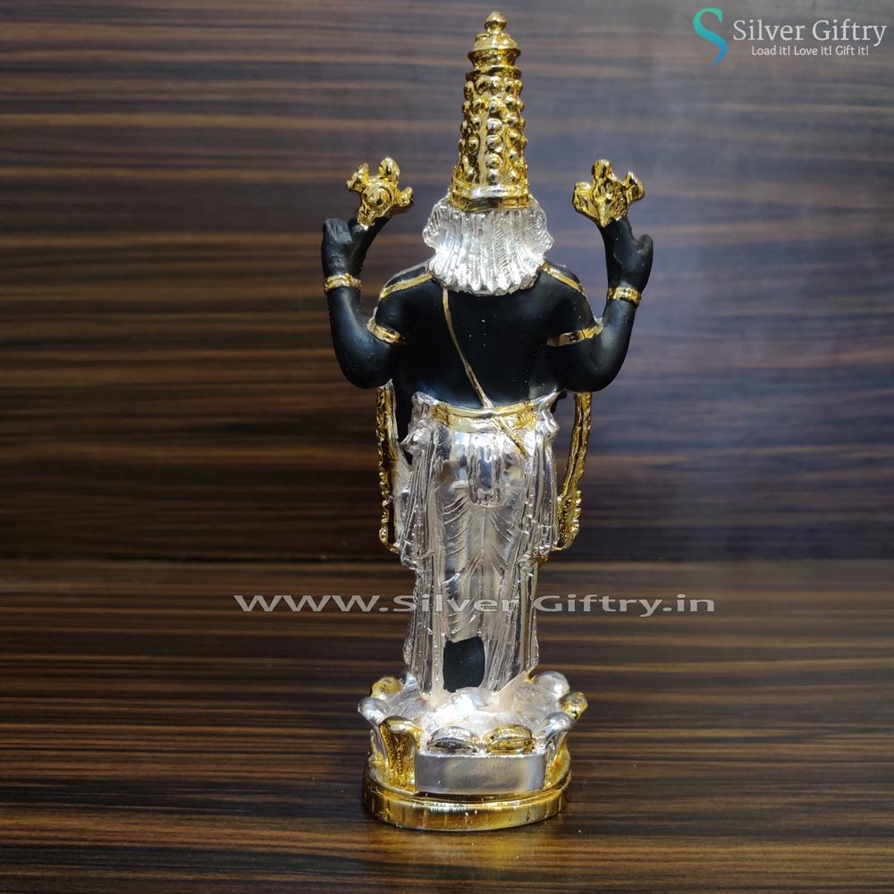 Black Silver and Gold Coated Balaji 8.5" | Silver Giftry | SGT20K108