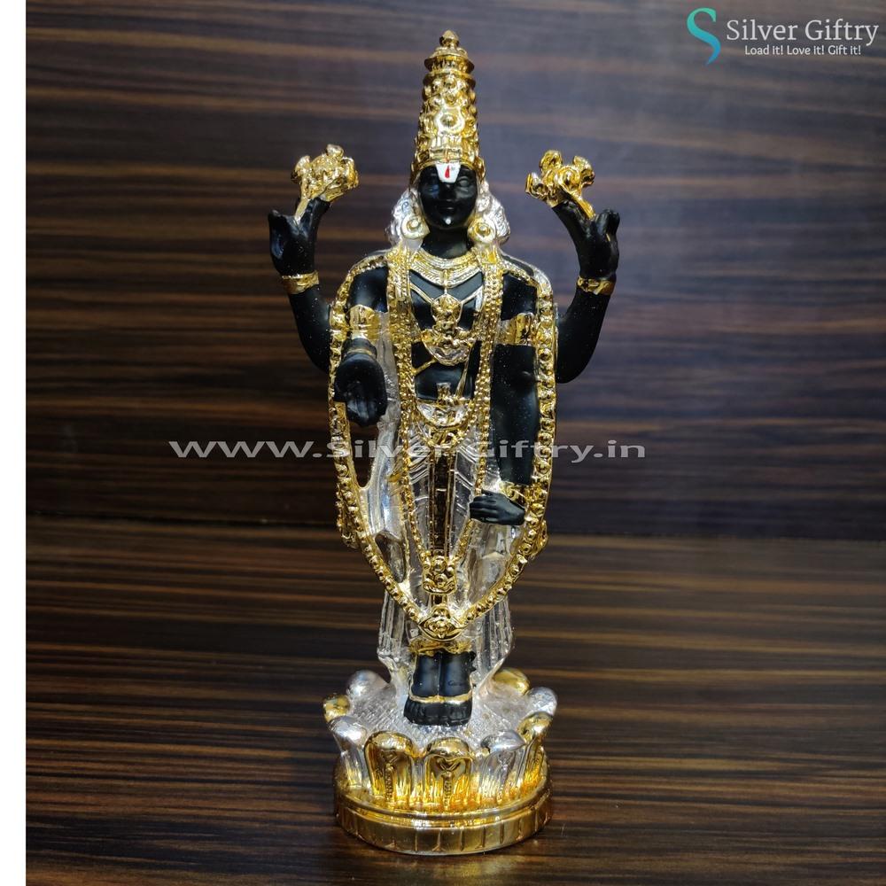 Black Silver and Gold Coated Balaji 8.5" | Silver Giftry | SGT20K108