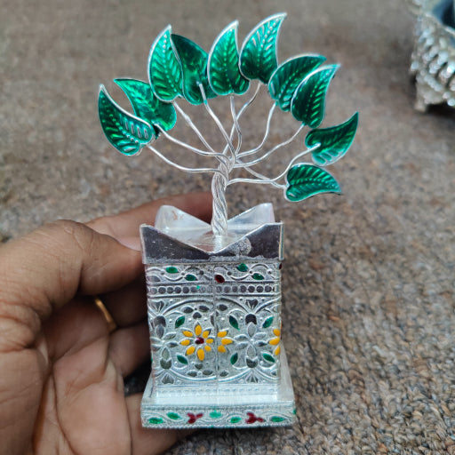 GS Tulsi Pot with Meenakari Work 6"