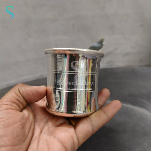 GS Fancy Panchpatra with Spoon 3.5"