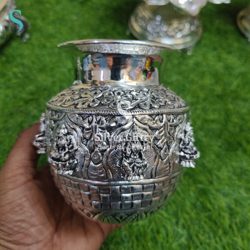 Antique Asthalakshmi Kalsha 4.5"