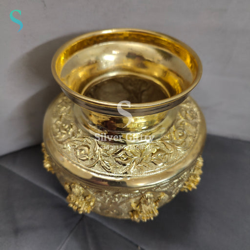 24kr Gold Plated Asthalakshmi Kalsha 8.5"