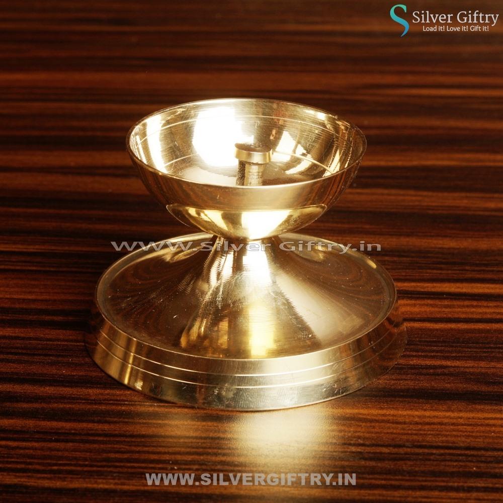 Brass Crystal Diya Gift | Silver Giftry | SGT20K111