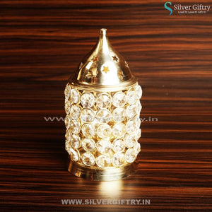 Brass Crystal Diya Gift | Silver Giftry | SGT20K111