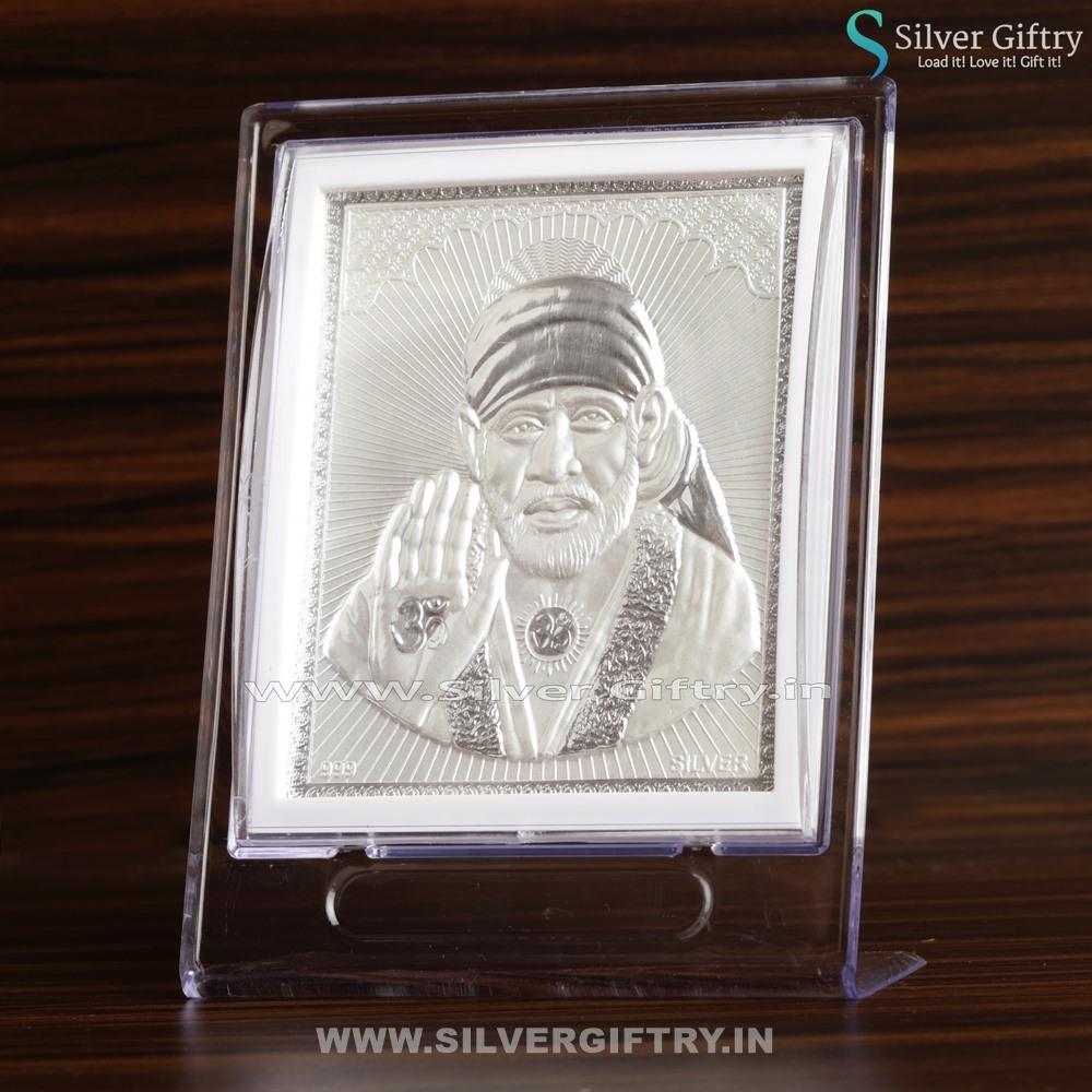 Calm Sai Baba Frame Big | Silver Giftry | SGT20K120