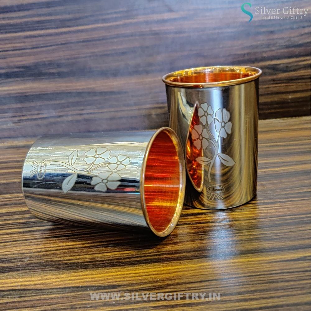 Copper Glasses 4" 2 pcs | Silver Giftry | SGT20K128