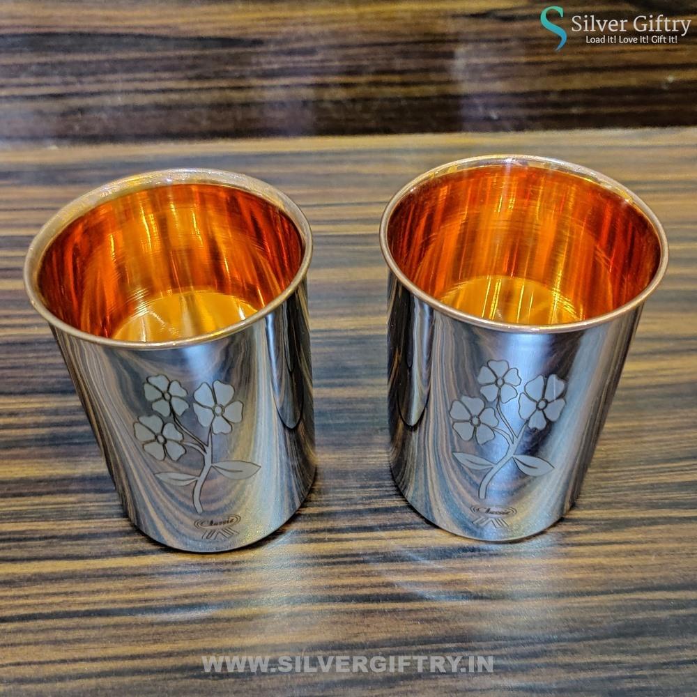Copper Glasses 4" 2 pcs | Silver Giftry | SGT20K128