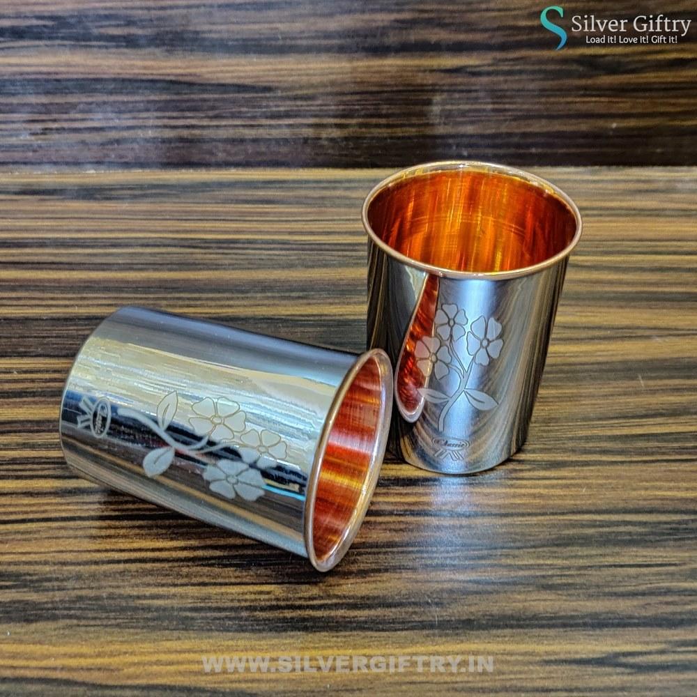 Copper Glasses 4" 2 pcs | Silver Giftry | SGT20K128