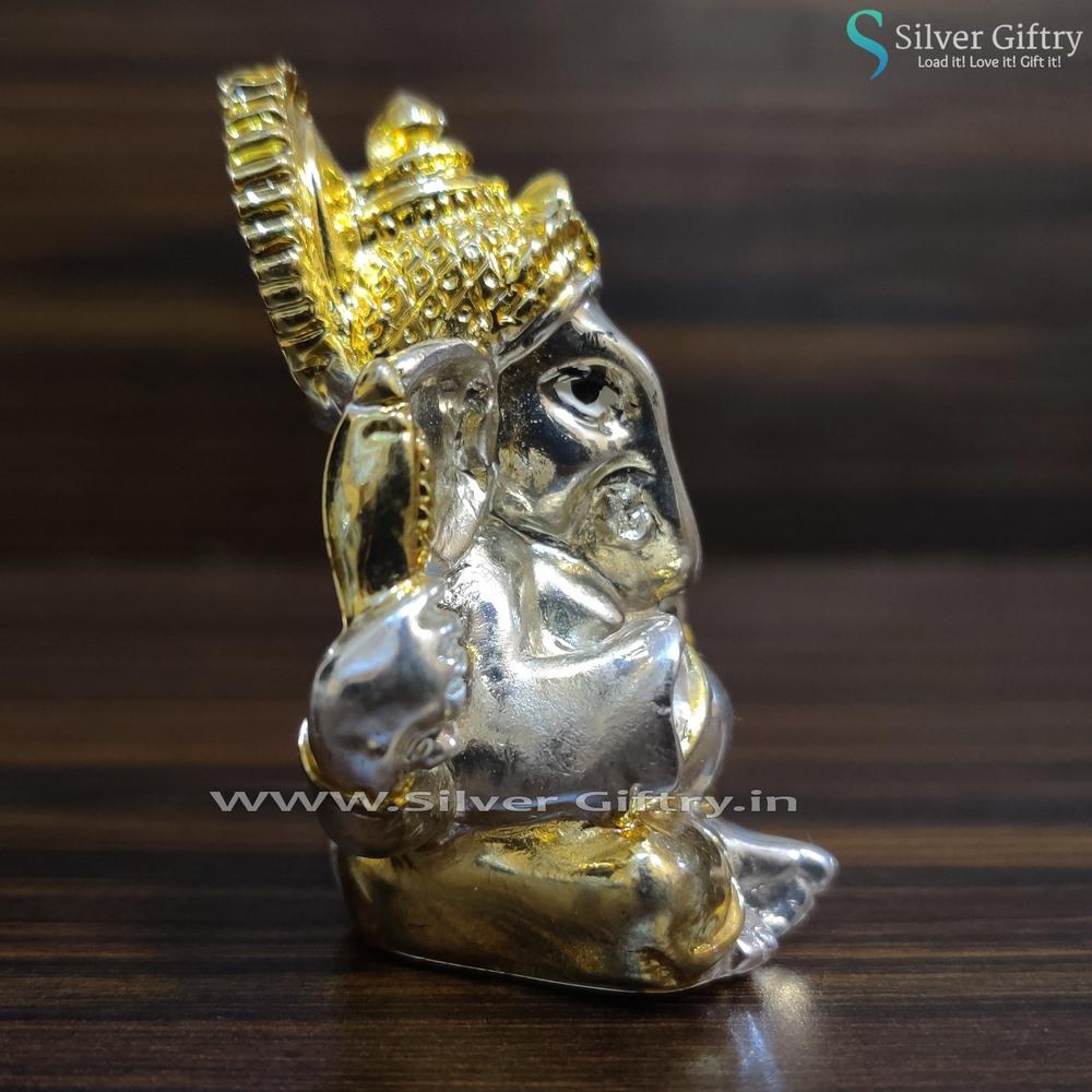 Cute Edamuri Ganesh | Silver Giftry | SGT20K135