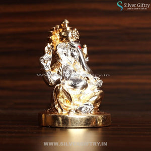Cute Pure Silver Ganesh 2.7" | Silver Giftry | SGT20K136