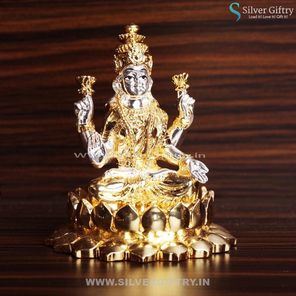 Cute Pure Silver Kamala Lakshmi | Silver Giftry | SGT20K141