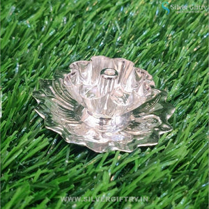 German Silver Agarbatti Stand 3" Lotus | Silver Giftry | SGT20K202