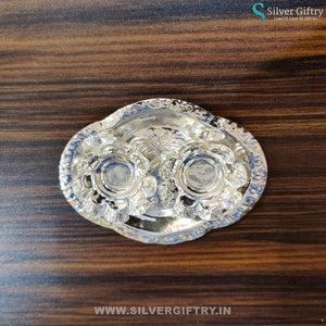 German Silver Agarbatti Stand Pair 2 pcs | Silver Giftry | SGT20K204