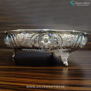 German Silver Ashtalakshmi Plate 10" | Silver Giftry | SGT20K207