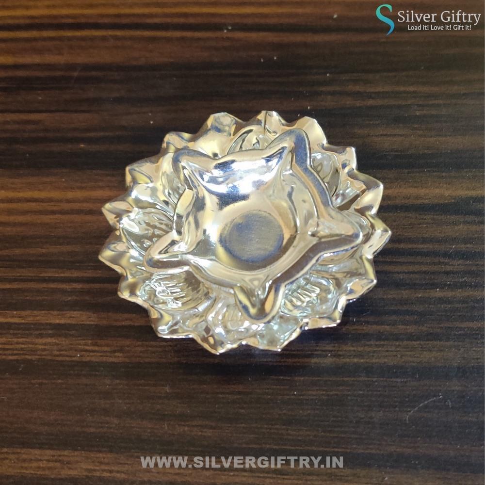 German Silver Deepam 3" | Silver Giftry | SGT20K224