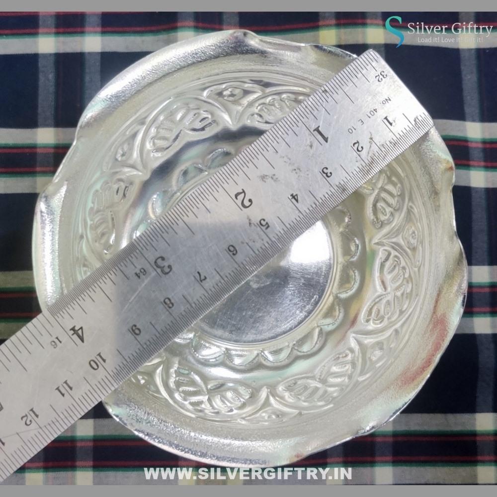German Silver Kumkum Bowl 4" | Silver Giftry | SGT20K253