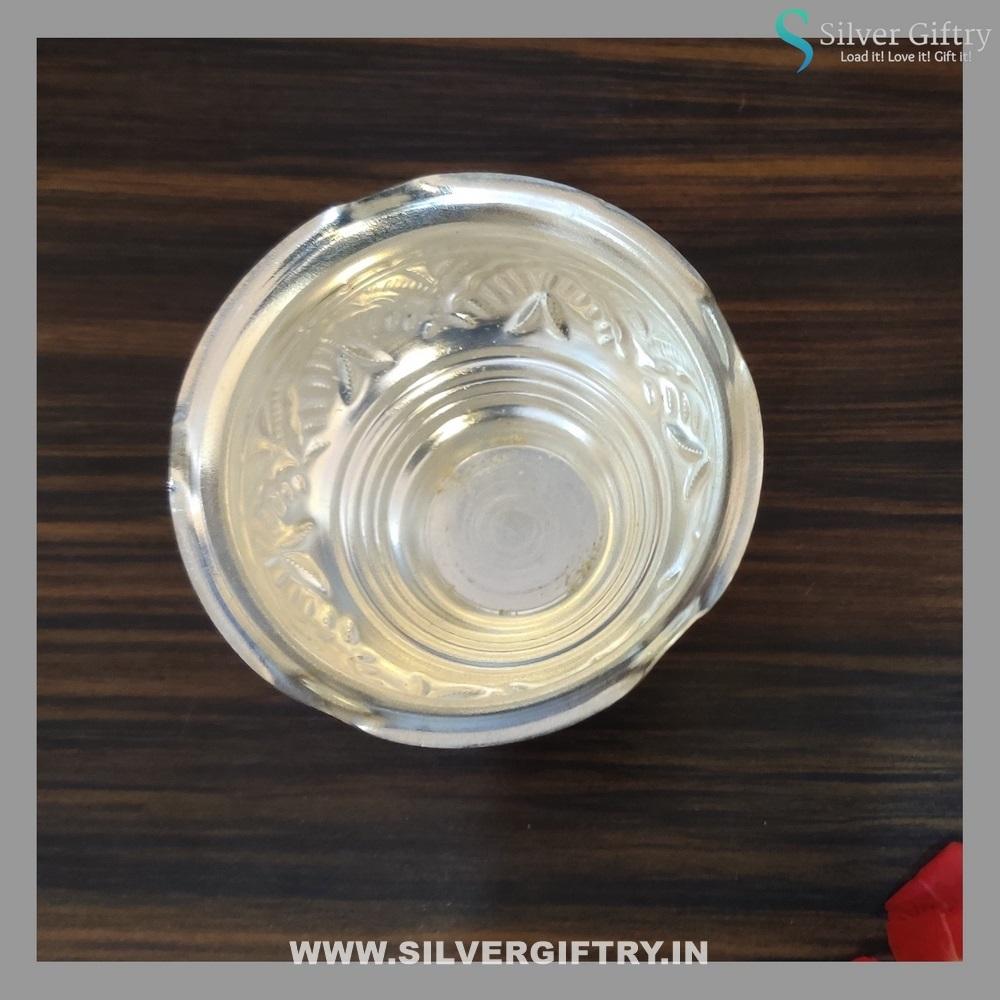 German Silver Nakas Kumkum Bowl | Silver Giftry | SGT20K287