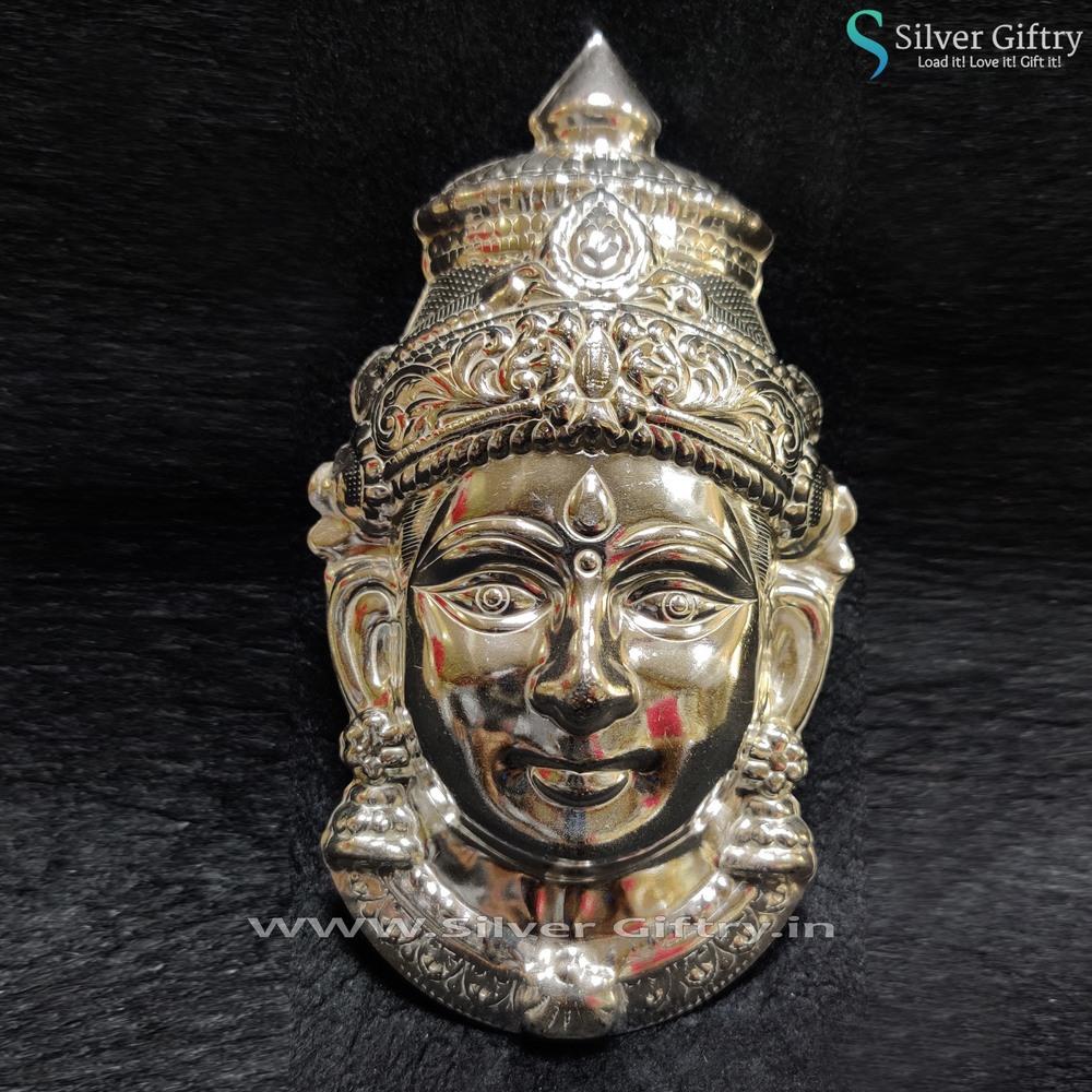 German Silver Plain Laskhmi Face | Silver Giftry | SGT20K300