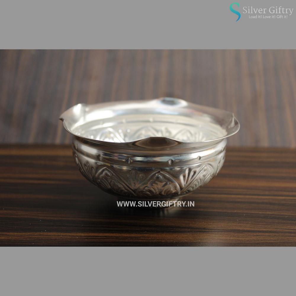 German Silver Prasadam Bowl | Silver Giftry | SGT20K309
