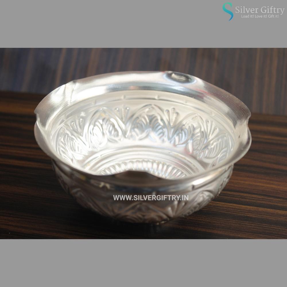 German Silver Prasadam Bowl | Silver Giftry | SGT20K309
