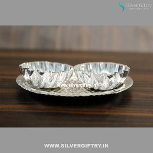 German Silver Round Karana Plate | Silver Giftry | SGT20K314