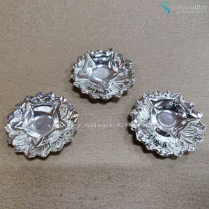German Silver Small Deepam 3 pcs | Silver Giftry | SGT20K316