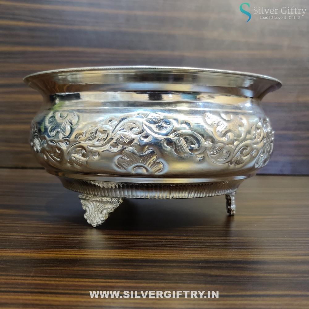 German Silver Urli With Stand 8" | Silver Giftry | SGT20K329