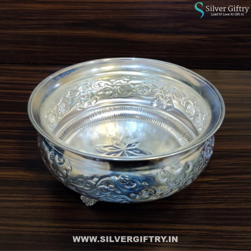 German Silver Urli With Stand 8" | Silver Giftry | SGT20K329