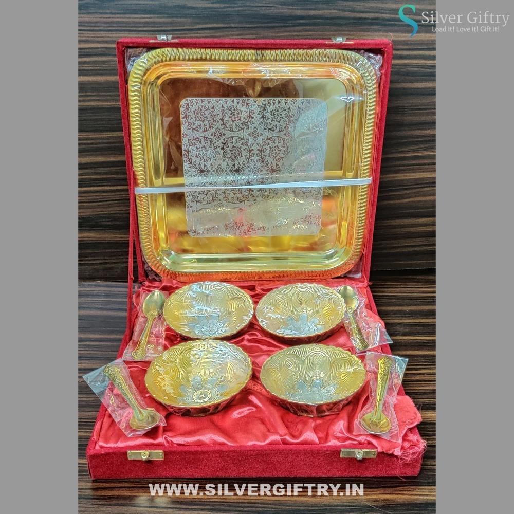 German Silver Washable 4 Bowl Set | Silver Giftry | SGT20K330