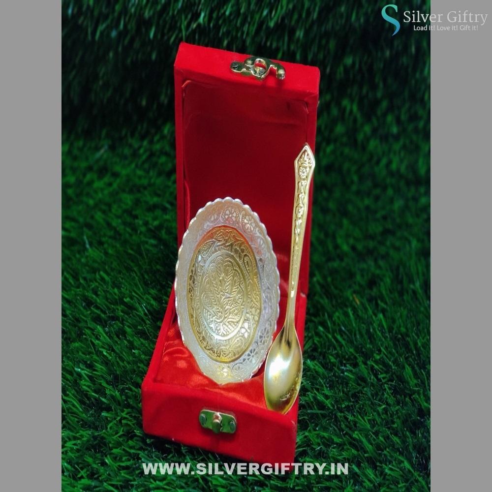 German Silver Washable Single Bowl Set 3.5" Model 2 | Silver Giftry | SGT20K337