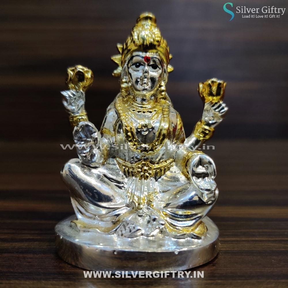 Gold and Silver Coated Lakshmi Idol 2.5" | Silver Giftry | SGT20K340