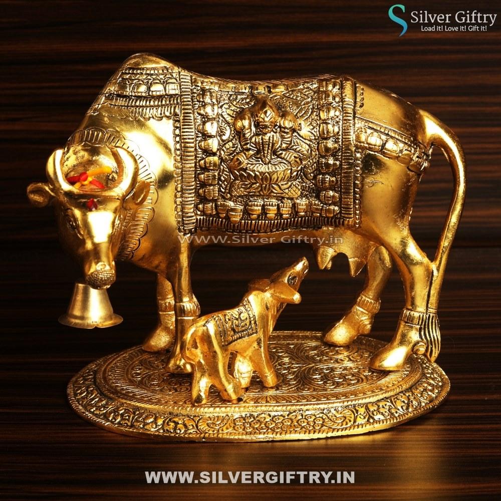Gold Cow and Calf Big | Silver Giftry | SGT20K343