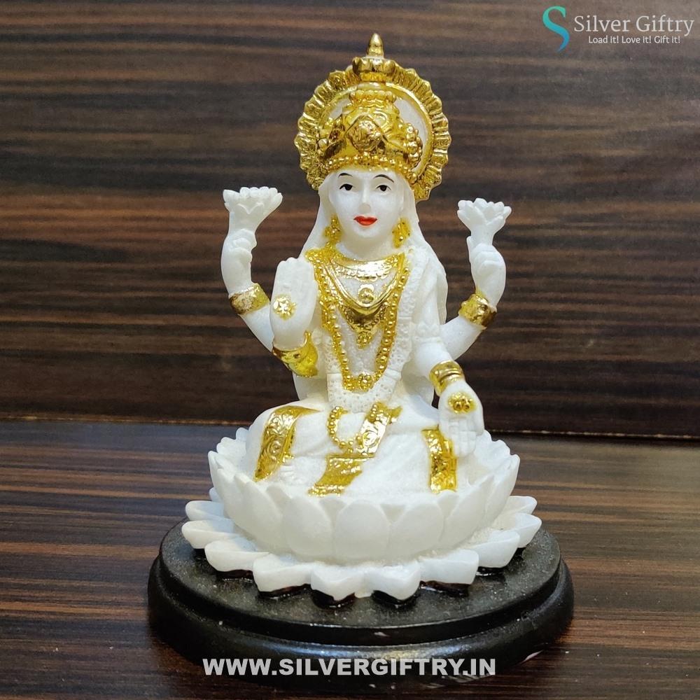 Imported 4" Lakshmi Idol | Silver Giftry | SGT20K357